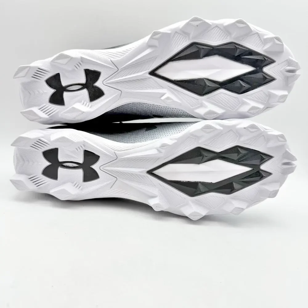 Under Armour Mens Spotlight Fran RM 4.0 Cleats US 12.5 M EU 47 White Black EUC